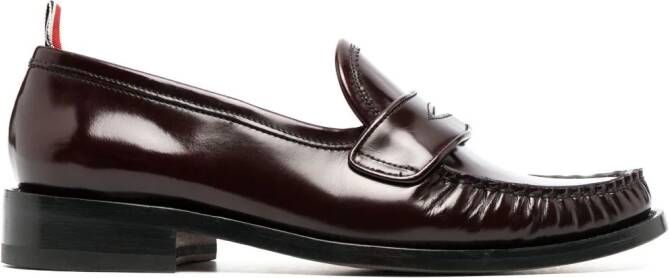 Thom Browne Leren loafers Rood