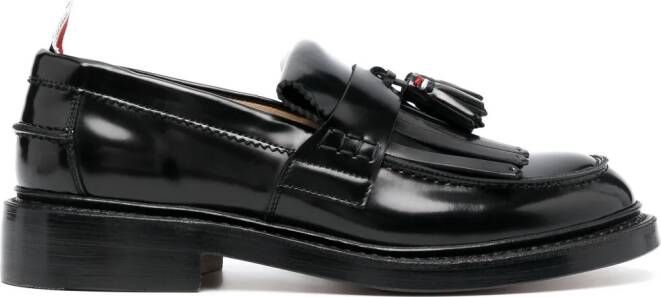 Thom Browne Leren loafers Zwart