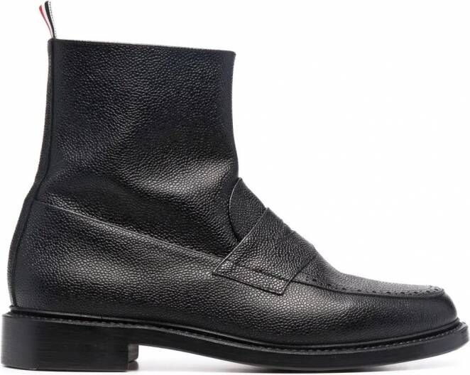 Thom Browne Loafer enkellaarzen met Goodyear zool Zwart