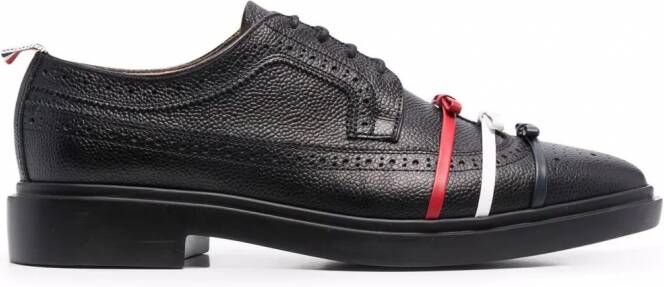 Thom Browne Longwing brogues met drie strikken Zwart