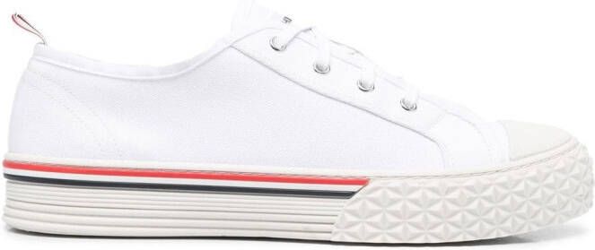 Thom Browne Sneakers met gestreepte afwerking Wit