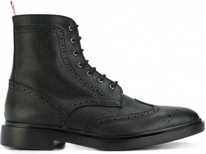 Thom Browne Wingtip ankle boots Zwart