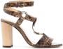 Tila March Sandalen met krokodillenleer-effect Bruin - Thumbnail 1