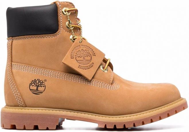 Timberland Enkellaarzen met veters Beige