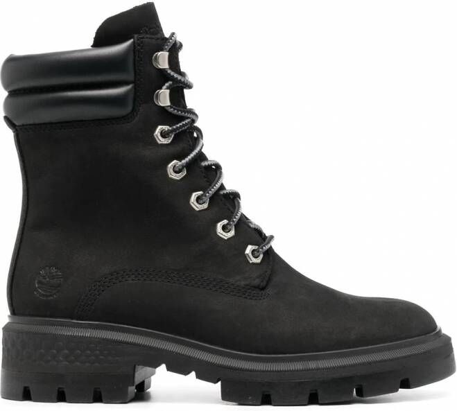 Timberland Pre-owned suède veterlaarzen Zwart