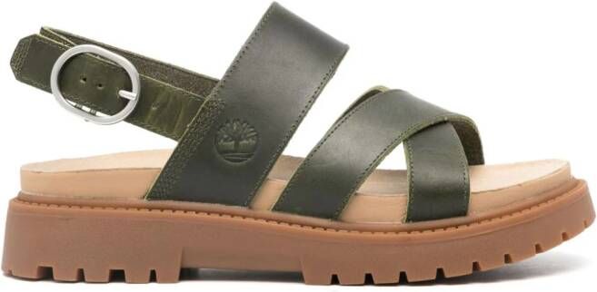 Timberland Sandalen met logo-reliëf Groen