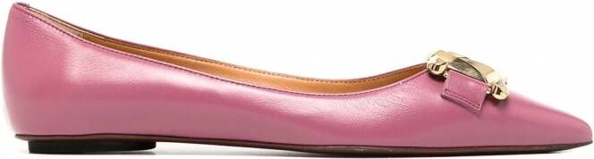 Tod's Ballerina's met kettingdetail Paars