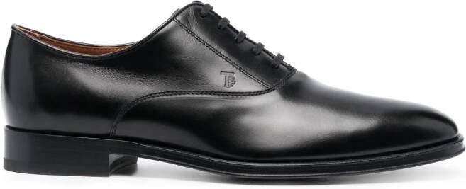 Tod's Francesina leren Oxford schoenen Zwart