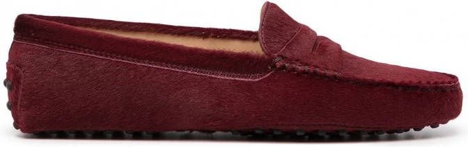 Tod's Gommino loafers met ronde neus Rood