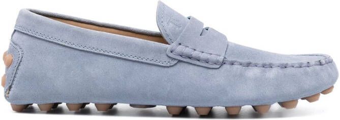 Tod's Gommino suède loafers Blauw