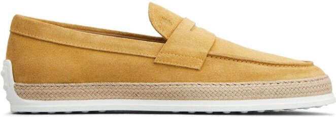 Tod's Gommino suède loafers Geel