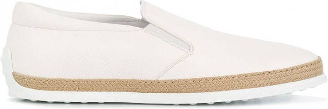 Tod's instap-espadrilles Wit