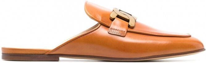 Tod's Kate leren muiltjes Bruin