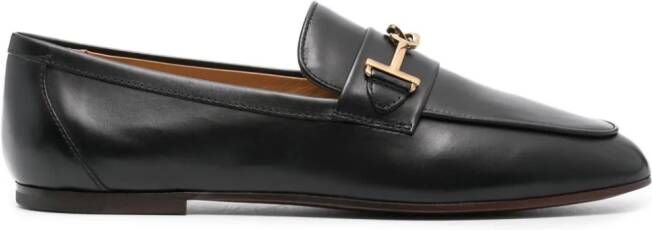 Tod's Leren loafers met gesp Zwart