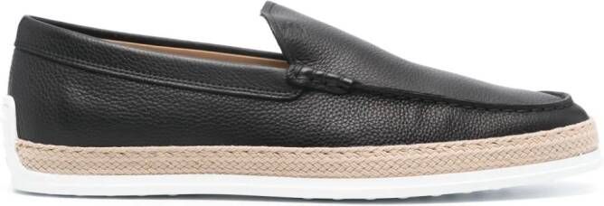 Tod's Leren loafers met vlakken Zwart