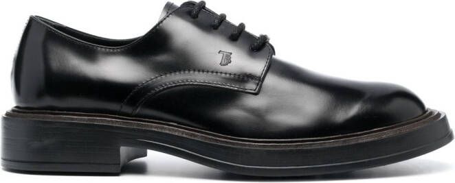 Tod's Leren Oxford veterschoenen Zwart