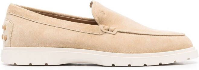 Tod's Loafers met geribbelde zool Beige