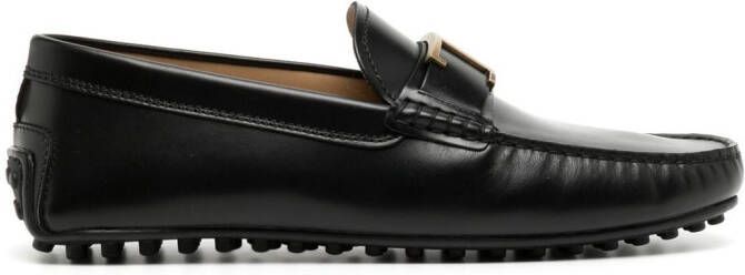 Tod's Loafers met logoplakkaat Zwart