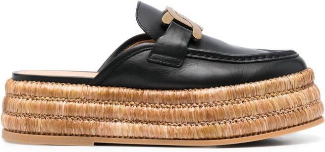 Tod's Leren espadrilles Zwart