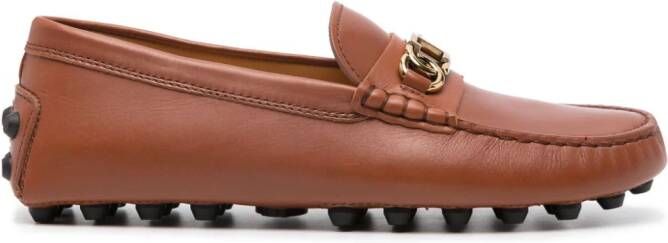 Tod's Leren mocassins Bruin