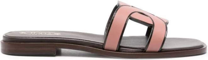 Tod's Sandalen met logobandje Bruin