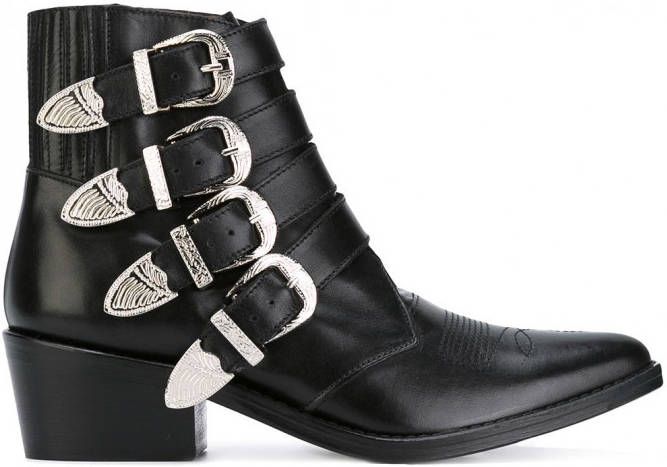 Toga Pulla multi straps boots Zwart