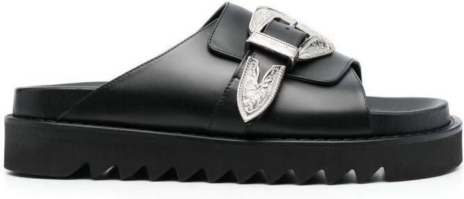 Toga Virilis Leren slip-on Zwart