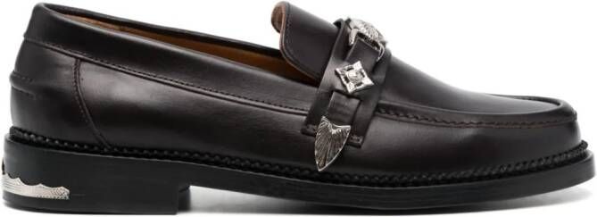 Toga Virilis Loafers met gegraveerd logo Bruin