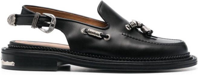 Toga Virilis Loafers met kralendetail Zwart