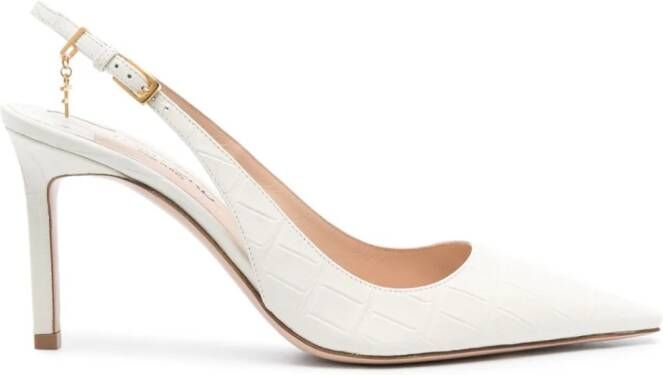 TOM FORD Angelina 55mm leren pumps Wit