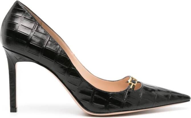 TOM FORD Angelina pumps met krokodillen-reliëf Zwart