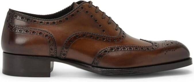 TOM FORD Leren brogues Bruin