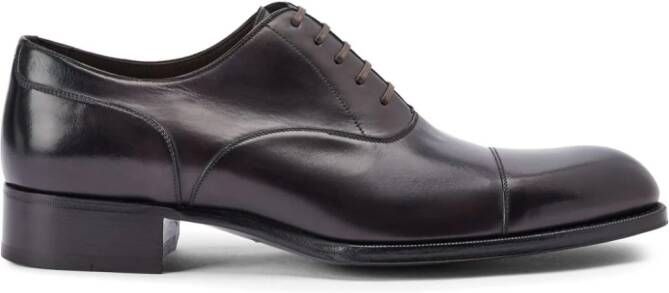 TOM FORD Leren Oxford schoenen Bruin