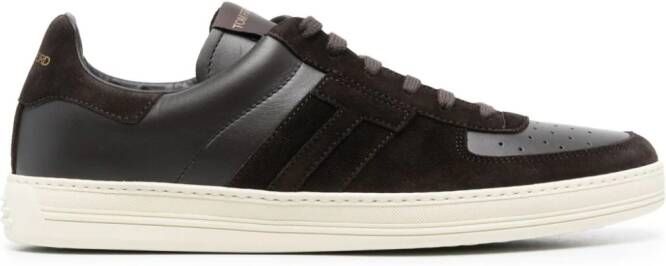 TOM FORD Leren sneakers Bruin