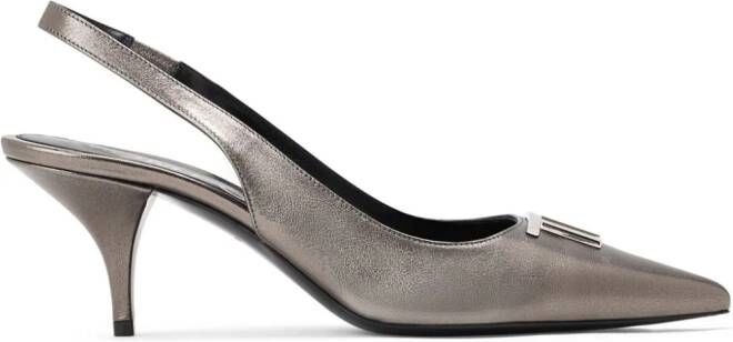 TOM FORD Slingback pumps met logoplakkaat Grijs