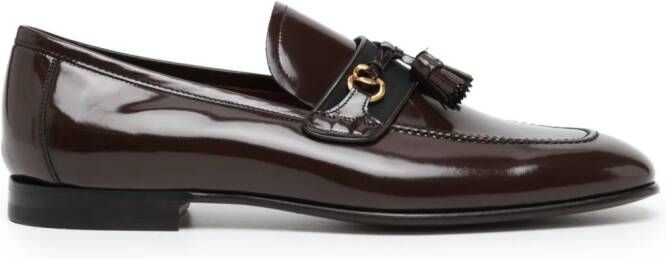 TOM FORD Lakleren loafers Bruin