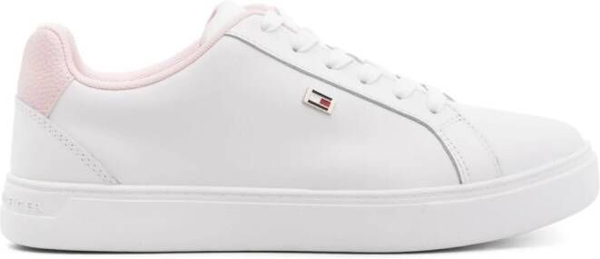 Tommy Hilfiger Flag Court leren sneakers Wit