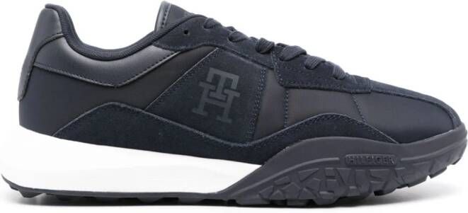 Tommy Hilfiger Leren sneakers Blauw