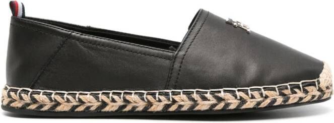 Tommy Hilfiger Leren espadrilles Zwart