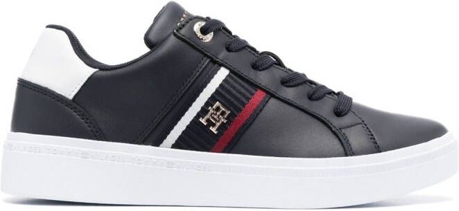 Tommy Hilfiger Leren sneakers Blauw