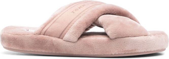 Tommy Hilfiger Slippers met gekruiste bandjes Roze