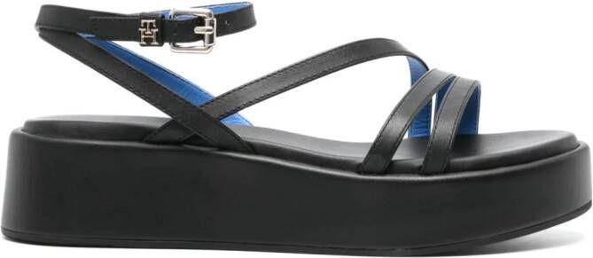 Tommy Hilfiger Sandalen met plateauzool Zwart