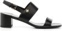 Tory Burch Double T 50 mm leren sandalen Zwart - Thumbnail 1