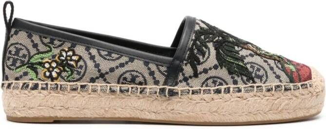 Tory Burch Espadrilles met monogram Blauw