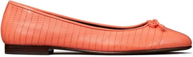 Tory Burch Gewatteerde ballerina's Oranje