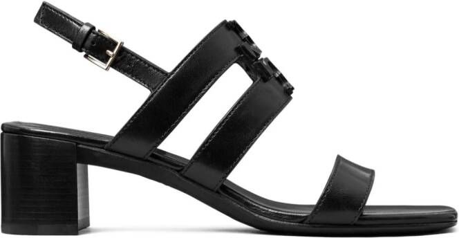 Tory Burch Ines leren sandalen Zwart