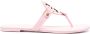 Tory Burch Leren teenslippers Roze - Thumbnail 1