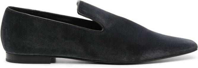 TOTEME The Venetian fluwelen loafers Grijs