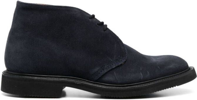 Tricker's Aldo Chukka suède enkellaarzen Blauw