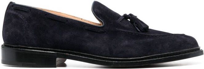 Tricker's Elton loafers met kwastje Blauw